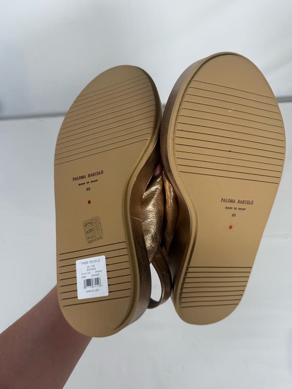 Paloma Barceló Basima Bronze Platform Sandals NWT - Picture 5 of 6